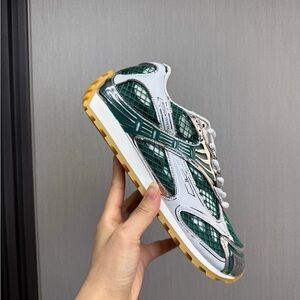 Trendy Green and White Women's Sneakers